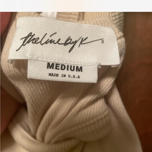 The Line by K Gael Ribbed Tan One-Shoulder Dress - Picture 5 of 5